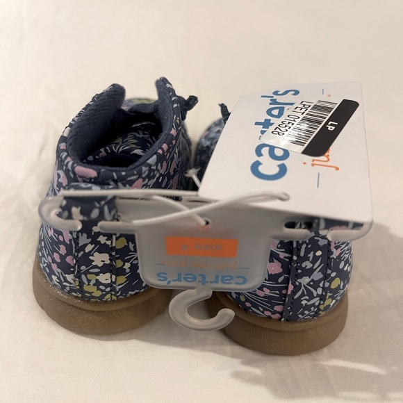 Carter's "Just One You" Floral Infant/Toddler Baby Girl Booties Size 4 Slip On - Picture 4 of 5